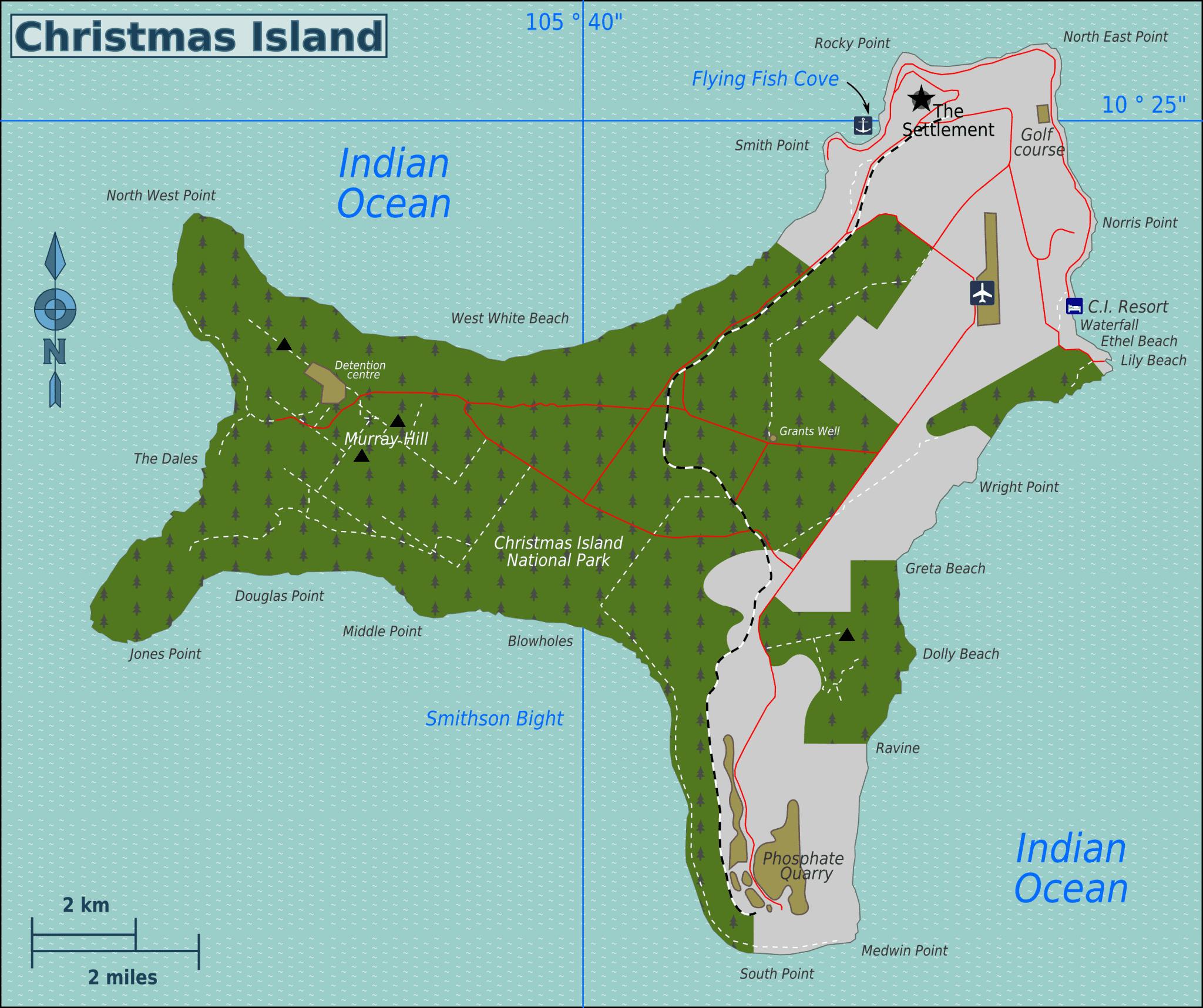 Christmas Island Map 2048x1716 