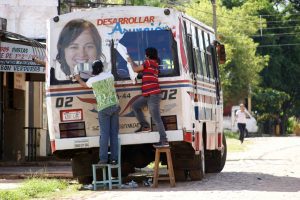 A local bus in Paraguay