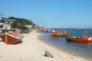 a beach side scene in Uruguay