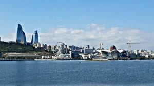 Skyline along the Caspian Sea - Baku, Azerbaijan 