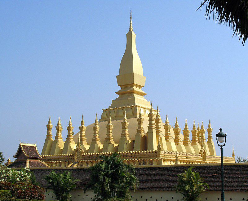 Pha That Luang, a Buddhist temple in Vientiane, Laos
