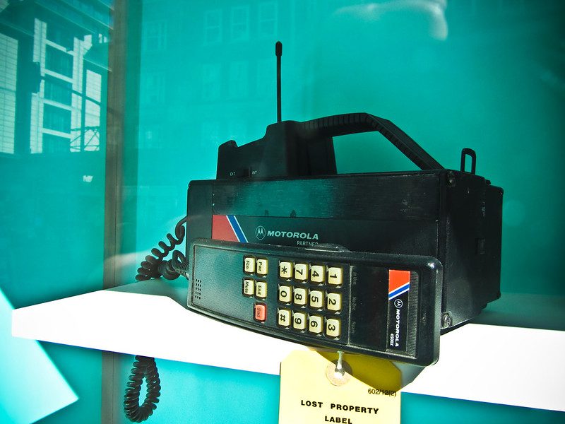 Motorola mobile phonein the 80s