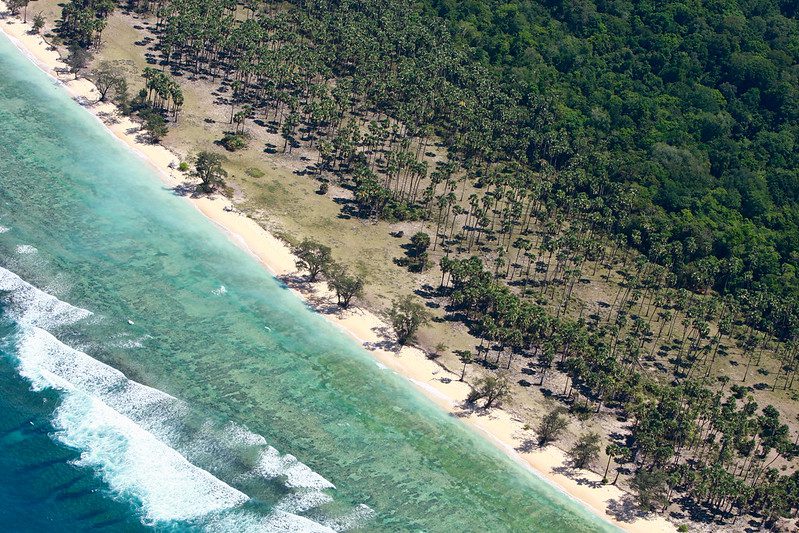 Aerial shot of Nino Konis Santana National Park