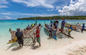 On the beach in Papua new guinea