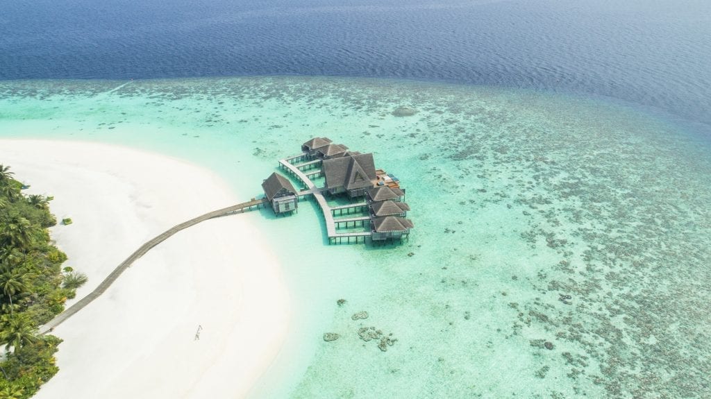 over water bungalows in the maldives