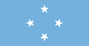 4 stars on a blue background - the Flag of Micronesia