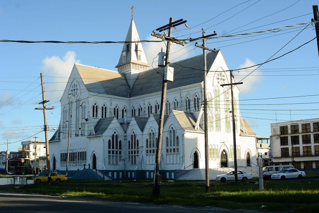 St. George's Cathedral, an Anglican cathedral in Georgetown, Guyana.