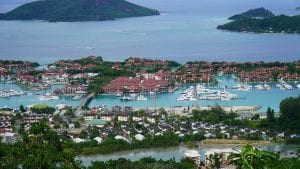 View over Victoria Harbor, Seychelles