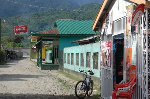 A dusty street in Honduras