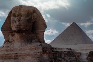 The Sphinx and Great Pyramid of Egypt, Cairo, Egypt