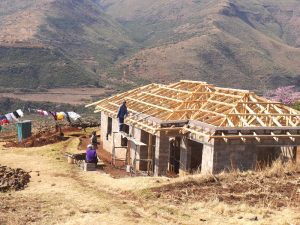 Lesotho house under construction