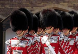 THe Royal Guard, wearing Bearskin hats