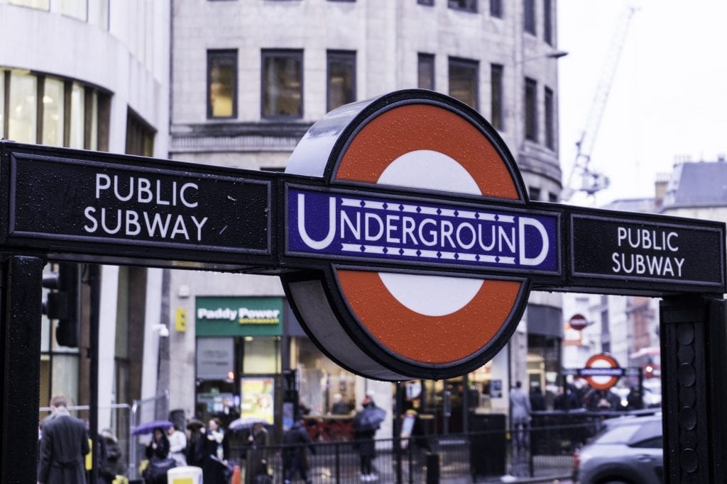 London Underground - public subway sign