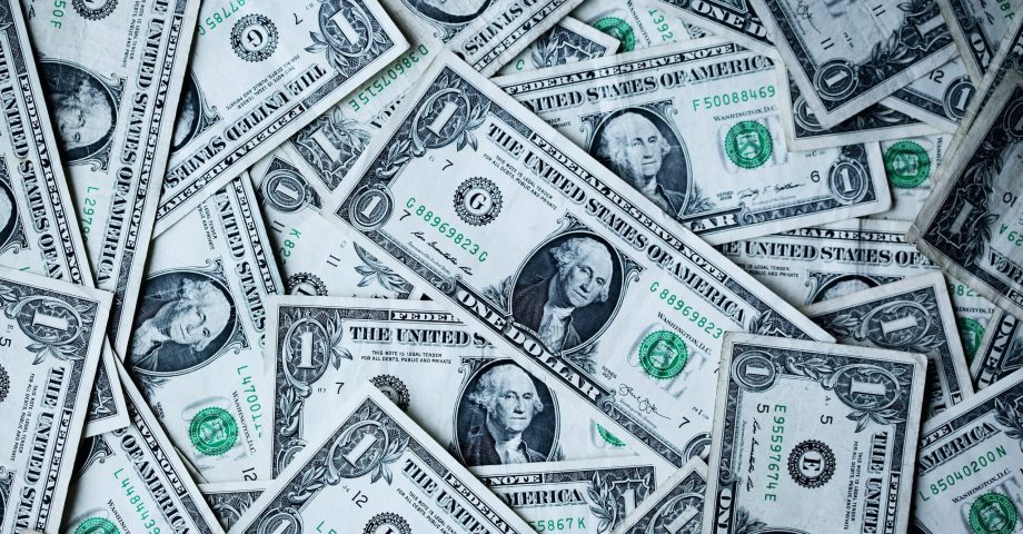 US dollar showing George Washington's image
