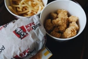 a bucket of KFC