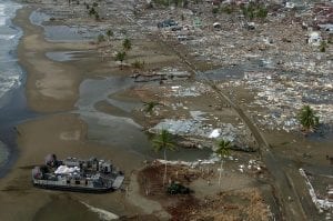 The devastation of a tsunami