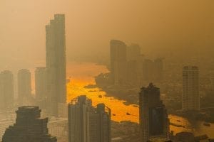 air pollution causing high levels of smog
