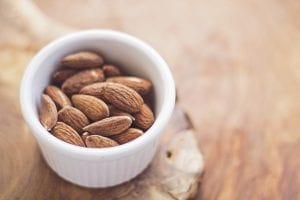 a small bowl of almonds