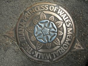 Princess of Wales memorial walk plaque