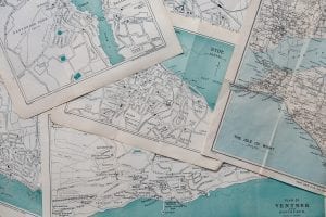 an old map of the Isle of Wight 