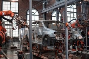 Robots assembling cars