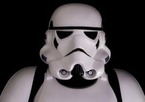 A Star Wars storm trooper