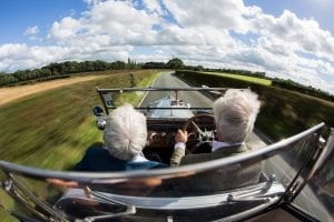 open top vintage motoring