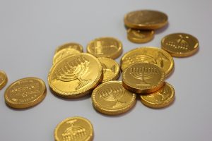 Gelt - gold covered chocolate coins