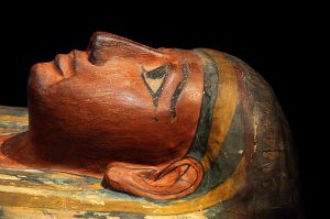 Close up of mummified Egyptian 