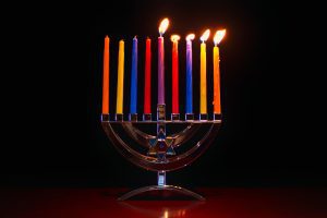 a candleabra for Hannukah