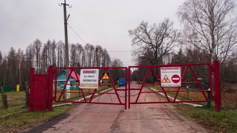 gates to chernobyl, ukraine