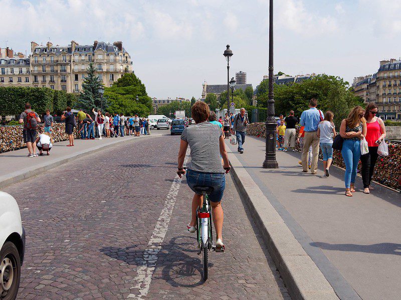 Cycling in Paris, France