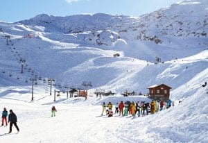 a snow covered mountain, perfect for skiing!