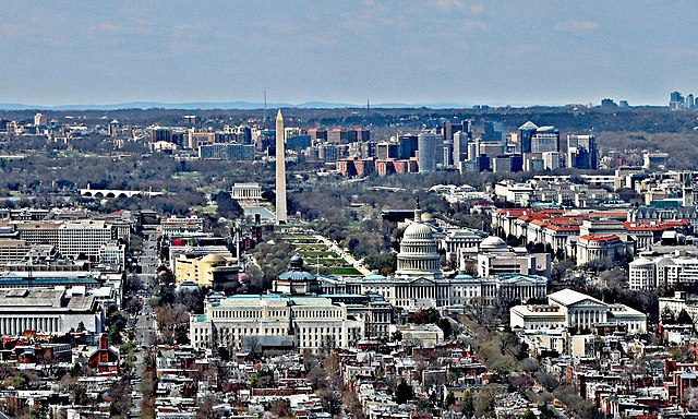 Washington DC aerial view