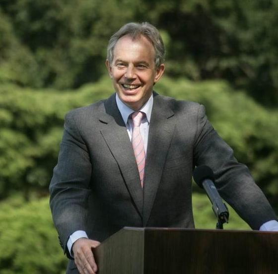Tony Blair giving a speech