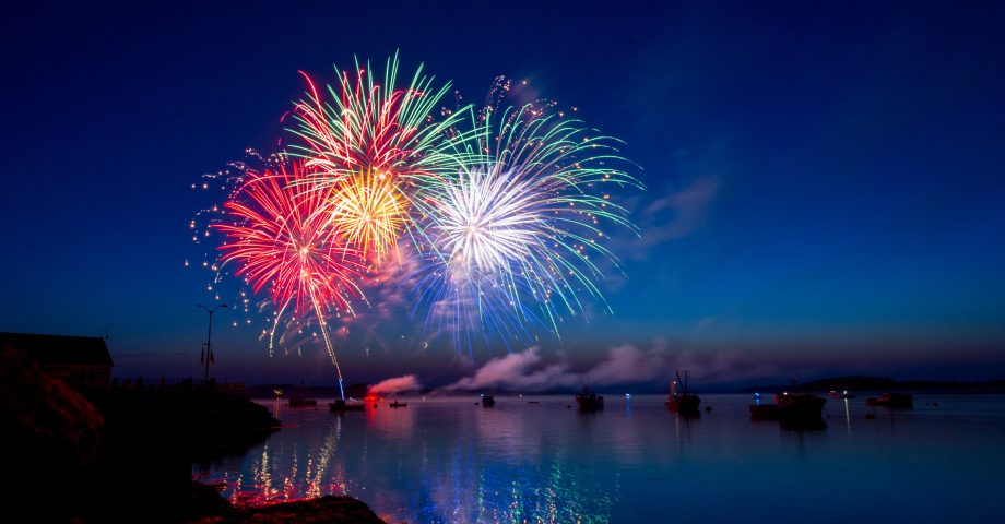 Colorful display of fireworks