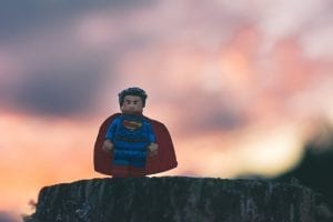 A lego version of Superman