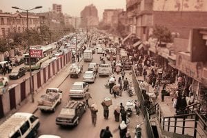 Cairo Street Scene, busy with traffic