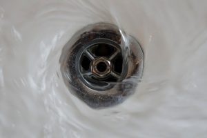 water going down a sink 