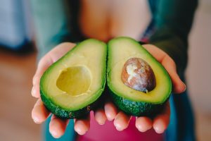 Avocado halves - perfect in a vegan diet 