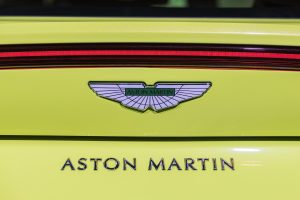 Rear or an Aston Martin, showing the logo