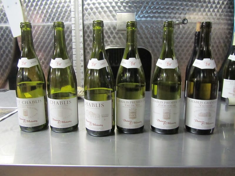 a selection of bottles of Chablis