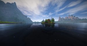 a stunning landscape created in Minecraft