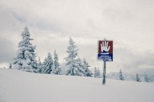 avalanche warning sign