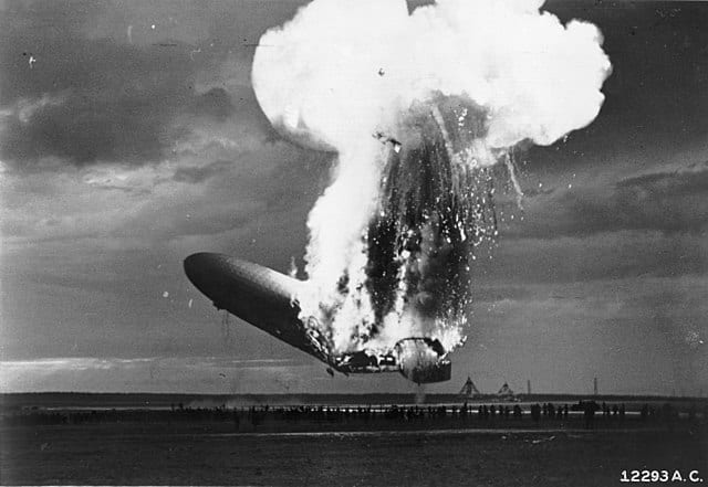 Hydrogen airship accident