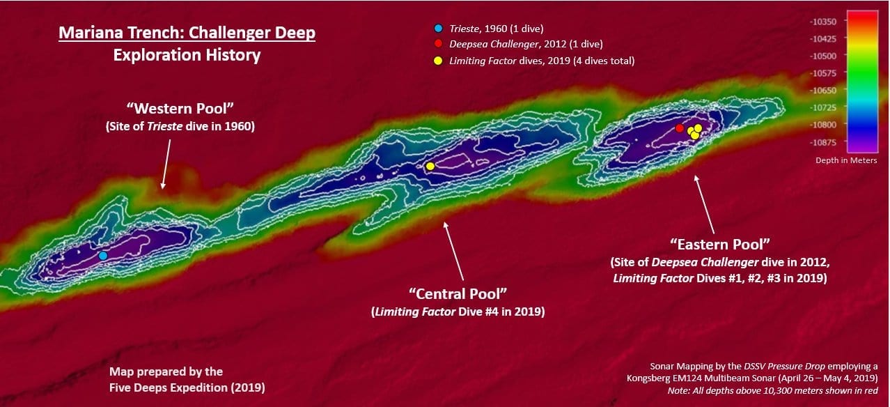 Challenger Deep's sonar map