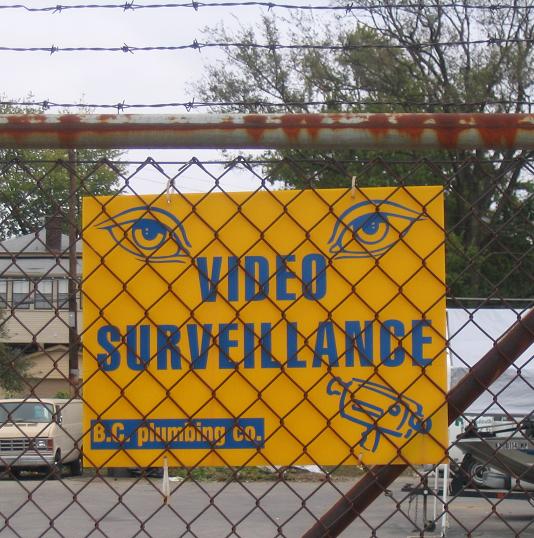 sign that the area is being monitored