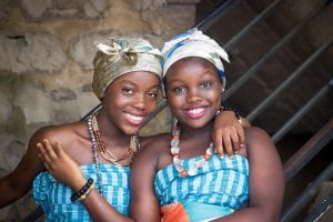 beautiful smiling women posing for a photo