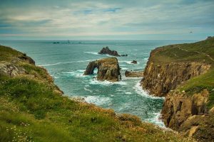 The rough Cornish coast