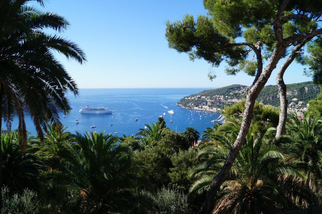 Exotic view over the Cote d'Azur